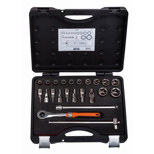 Juego de vasos con cuadrado de 1/2" y vasos con punta con perfil hexagonal métrico | 7823SE